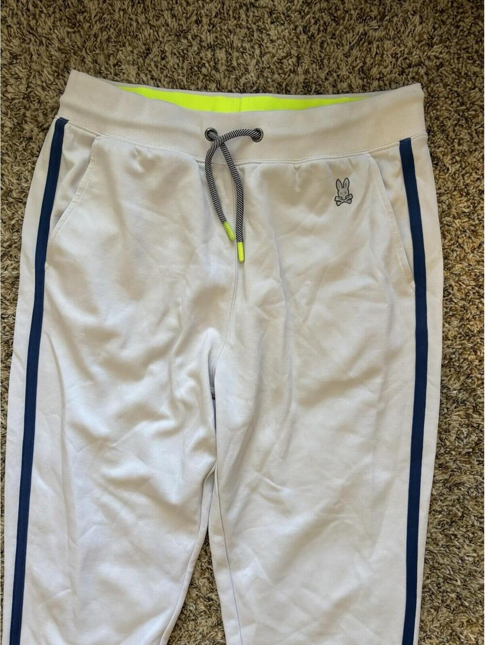 Psycho Bunny Jogger Gray Stretch Pockets Graphic Drawstring Men's Size Large - Picture 5 of 8